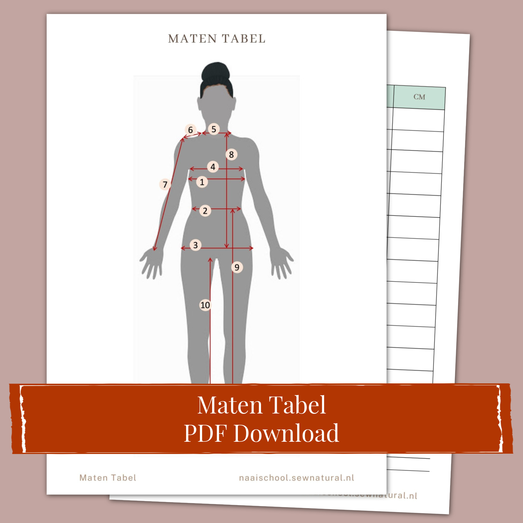 Maten Tabel download