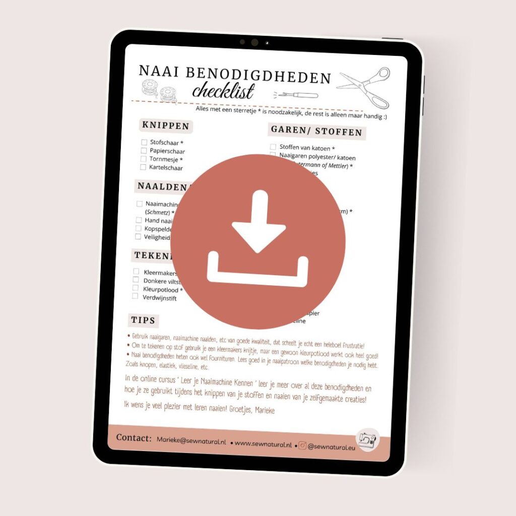 gratis checklist wat heb je nodig om te beginnen met naaien