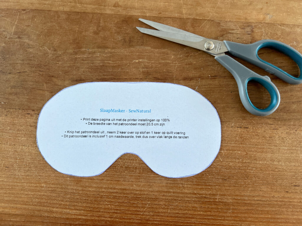 Slaapmasker naaipatroon